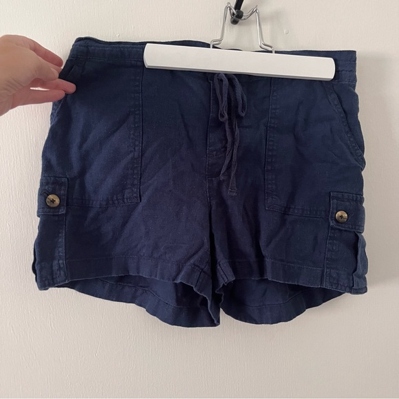 Susina Drawstring Cargo Shorts Women's Small Navy Blue - Picture 1 of 5